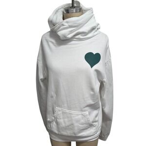 SPRWMN Los Angeles Heart Hoodie Sweatshirt Doublesided Size M Made in USA